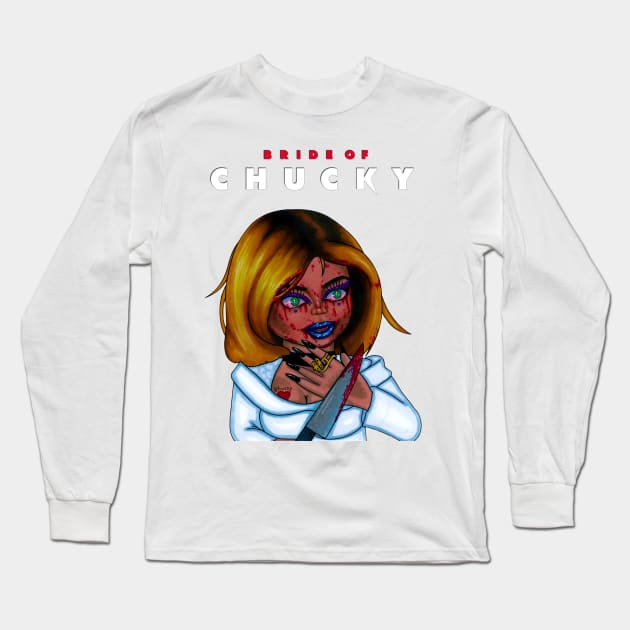 Tiffany Valentine Bride of Chucky Long Sleeve T-Shirt by Zenpaistudios